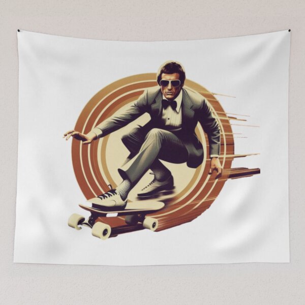 Item preview, 70s Skateboarding Secret Agent designed and sold by Becooldesing.