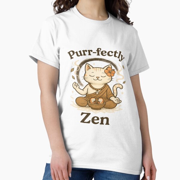 Item preview, Purr-fectly Zen: The Mindful Meow-nk designed and sold by Dresut.