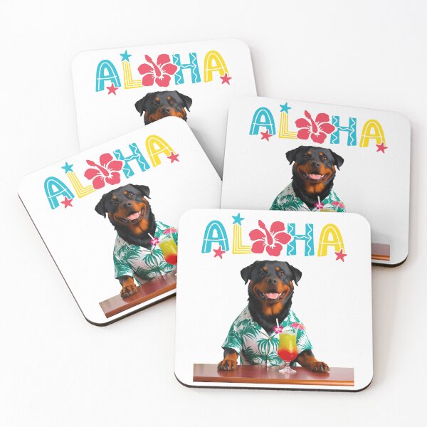 Item preview, Aloha Rottweiler – Island Vibes & Mai Tais with a Cool Pup designed and sold by Fredster1966.