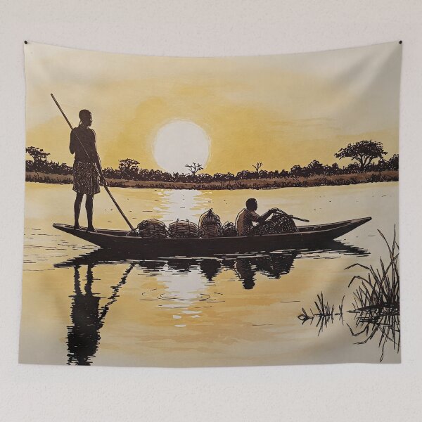 Item preview, Okavango river crossing, Botswana designed and sold by kalahariart.