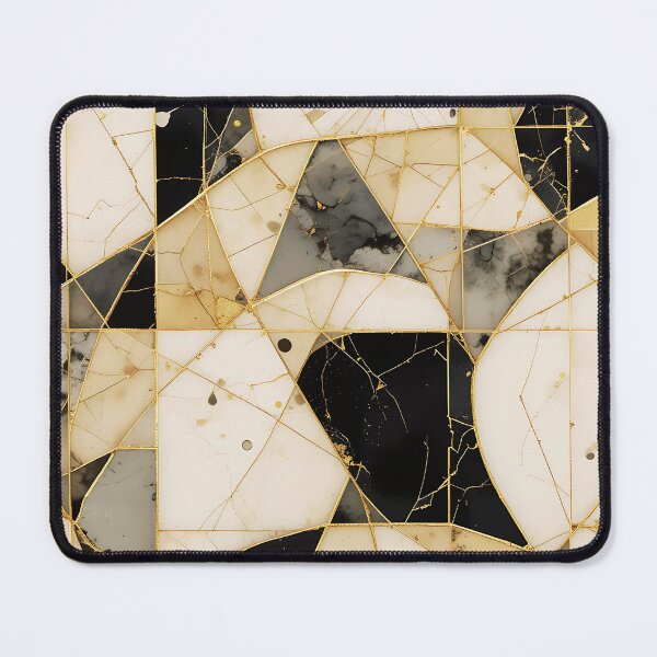 Item preview, Kintsugi Geometric Pattern – Abstract Ceramic-Inspired Art designed and sold by Dino-Lune.