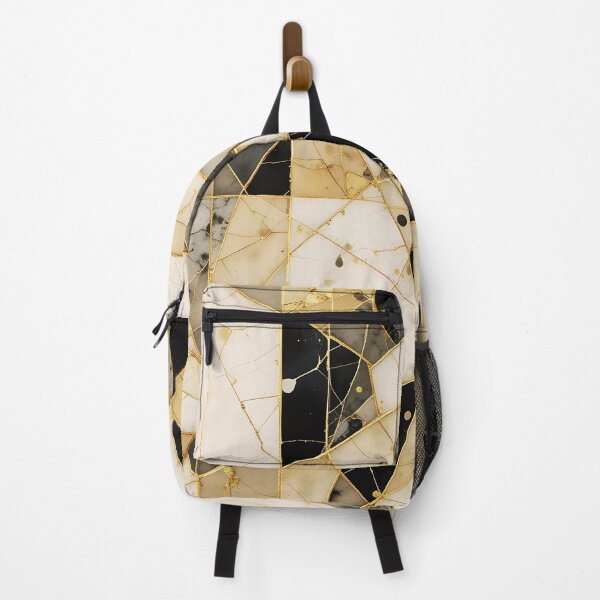 Item preview, Kintsugi Geometric Pattern – Abstract Ceramic-Inspired Art designed and sold by Dino-Lune.
