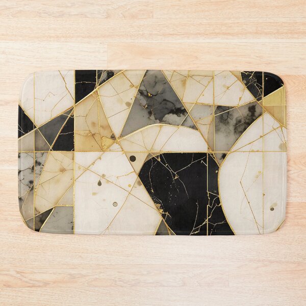 Item preview, Kintsugi Geometric Pattern – Abstract Ceramic-Inspired Art designed and sold by Dino-Lune.