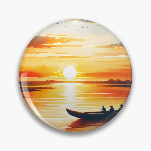 Item preview, Sunset, mokoro ride, chobe river, chobe national park, Botswana designed and sold by kalahariart.