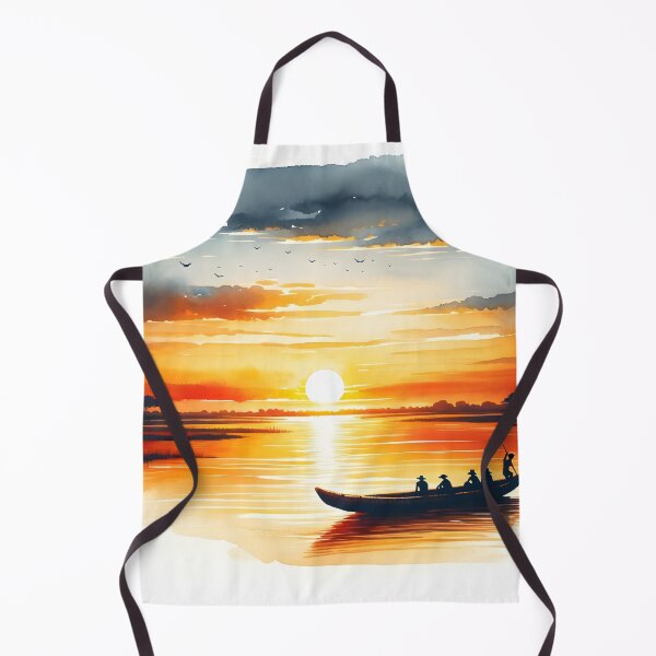 Item preview, Sunset, mokoro ride, chobe river, chobe national park, Botswana designed and sold by kalahariart.