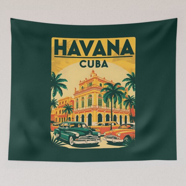 Item preview, A Vintage Travel Illustration of Havana - Cuba  designed and sold by GoodOldVintage.