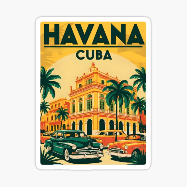 Item preview, A Vintage Travel Illustration of Havana - Cuba  designed and sold by GoodOldVintage.