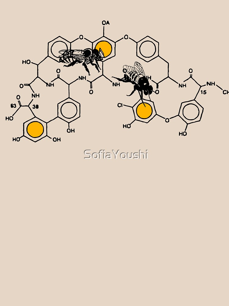 Bees making honey on macromolecular structure as a bee house by SofiaYoushi