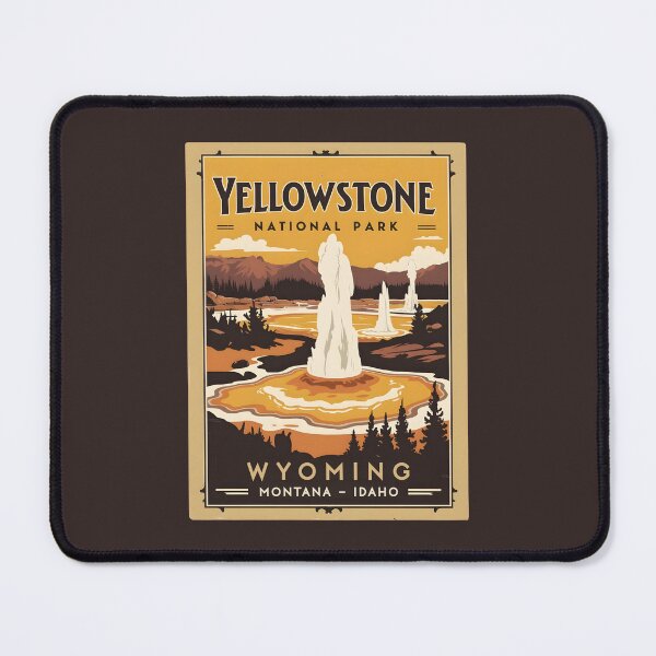 Item preview, A Vintage Illustration of the Yellowstone National Park - US designed and sold by GoodOldVintage.