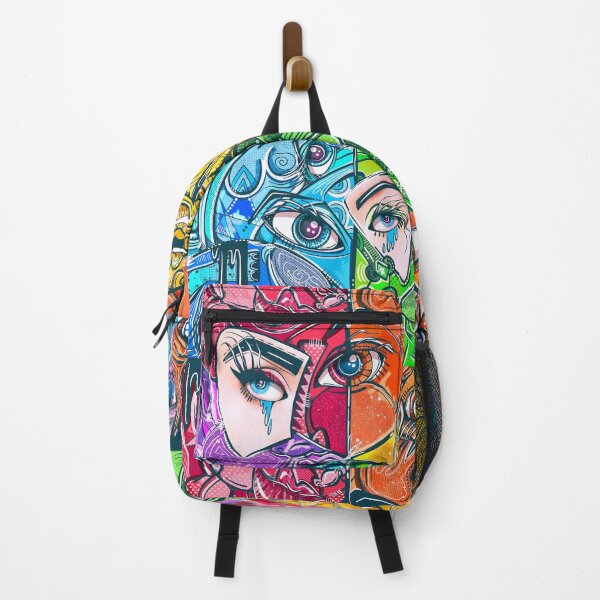Item preview, rainbow pattern cubism faces designed and sold by crestfallenmermaid.