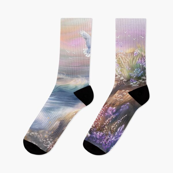Item preview, Dreamy Cliffside Ocean Scenery in Pastel Colors designed and sold by MargaretWiktor.