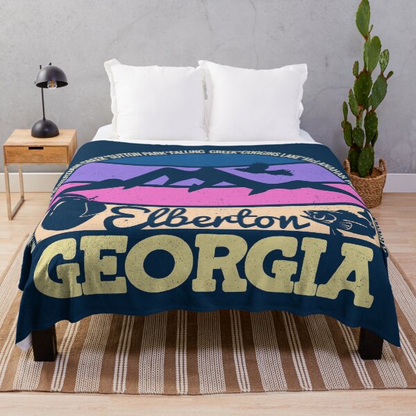 Item preview, Elberton Georgia Sunset Retro Vintage Local Pride Logo designed and sold by CRHPOD20.