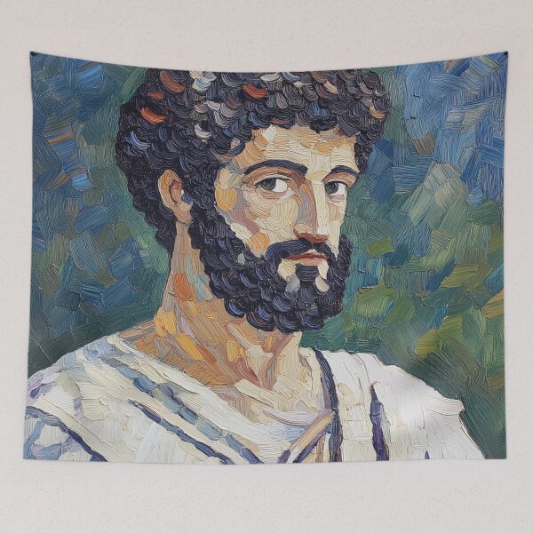 Item preview, Marcus Aurelius | Post-impressionist painting style designed and sold by ComicsFactory.