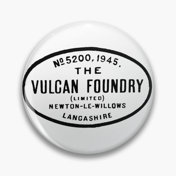 Item preview, Vintage The Vulcan Foundry Locomotive Builders Plate - No. 5200 1945 - Newton Le Willows - Lancashire, England designed and sold by QuayTradingCo.