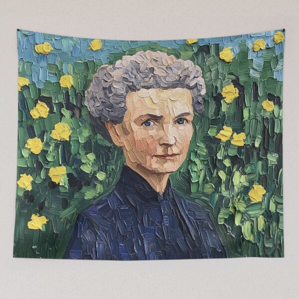 Item preview, Marie Curie | Post-impressionist painting style designed and sold by ComicsFactory.