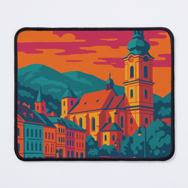 Item preview, Digital Retro Pop Art Travel Poster of Miskolc | Bold Cityscape in Vintage Colors | Hungarian City Charm with Retro Aesthetic | Colorful Architecture and Urban Energy designed and sold by PaintedPixels01.