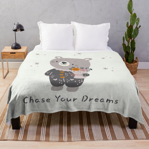 Item preview, Chase Your Dreams | Cute Bear with Flowers and Stars Art designed and sold by GOATMATCH.