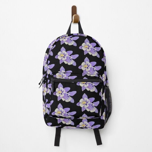 Item preview, blue columbine flower on a black background designed and sold by Lizzilzil.