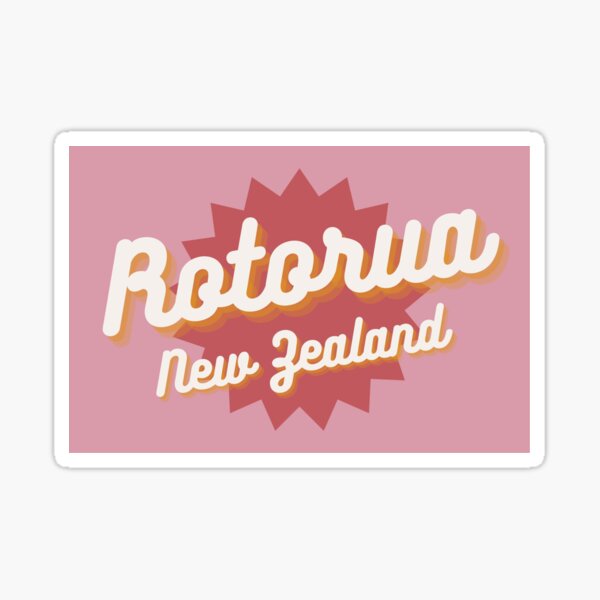 Item preview, Rotorua New Zealand - Pink designed and sold by Sticker Kiwi.
