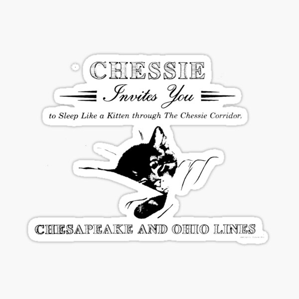 Item preview, Vintage Chesapeake and Ohio Railroad - Sleep Like a Kitten designed and sold by QuayTradingCo.