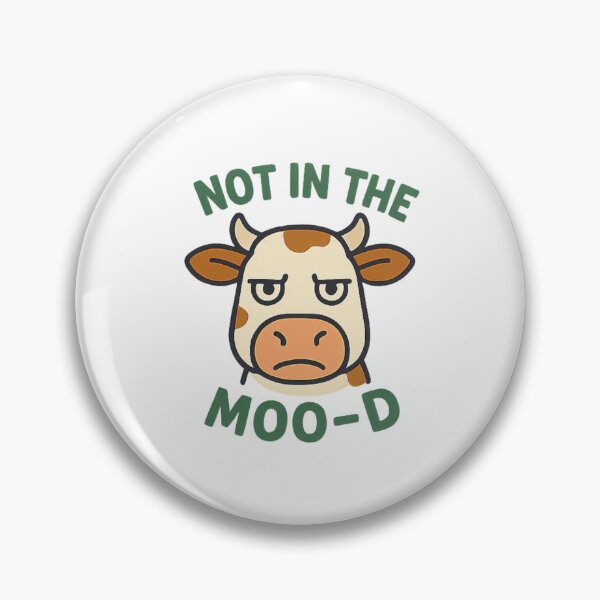 Artikelvorschau, Nicht in der Moo-d Grumpy Cow Lustiges Tierzitat | Cartoon Farm Humor entworfen und verkauft von DJCApparel.