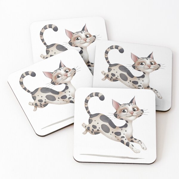Item preview, Jumping Kitty Clipart | Playful Cat Leaping with Joy | Energetic Cartoon Cat in Mid-Air | Cute Feline Motion Illustration | Happy Jumping Kitty with Whiskered Charm designed and sold by PaintedPixels01.
