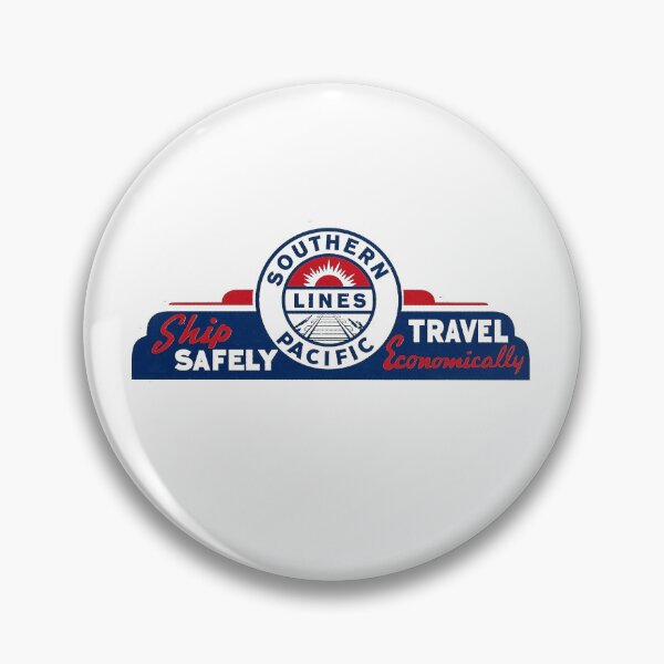 Artikelvorschau, Vintage Southern Pacific Lines Railroad - Ship Safely, Travel Economically entworfen und verkauft von QuayTradingCo.