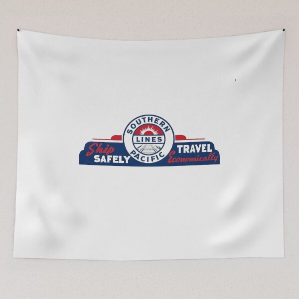 Artikelvorschau, Vintage Southern Pacific Lines Railroad - Ship Safely, Travel Economically entworfen und verkauft von QuayTradingCo.