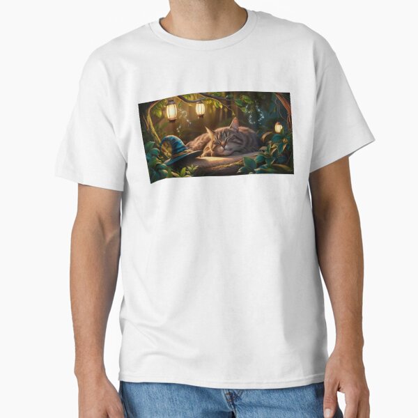 Item preview, Sleepy forest cat with magic hat designed and sold by Mind Generated.