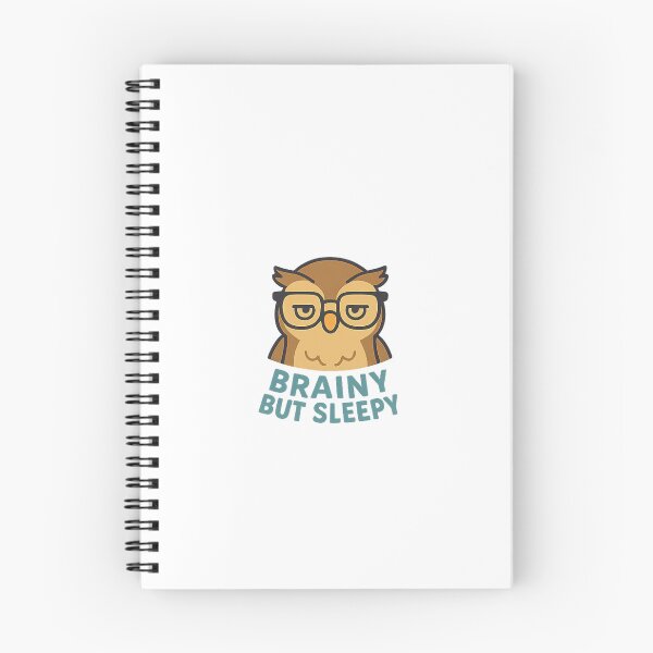 Item preview, Brainy But Sleepy Funny Owl Cartoon | Nerdy Animal Flat Design designed and sold by DJCApparel.