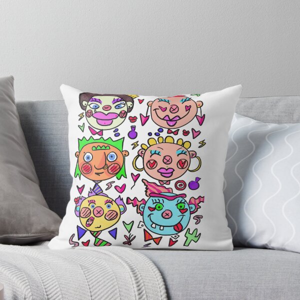 Item preview, Colourful Glam Punk Monster Character Faces Art designed and sold by ChromaFaces.