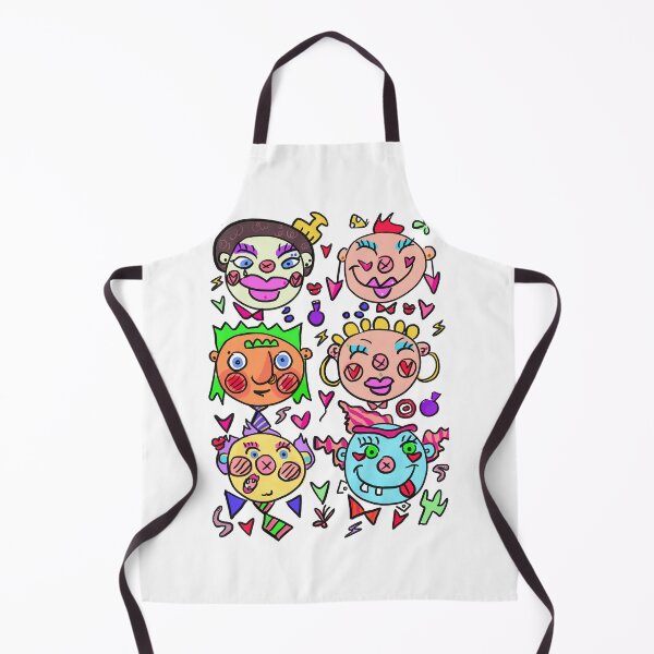 Item preview, Colourful Glam Punk Monster Character Faces Art designed and sold by ChromaFaces.