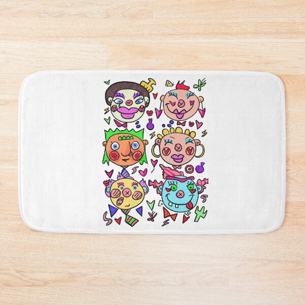 Item preview, Colourful Glam Punk Monster Character Faces Art designed and sold by ChromaFaces.