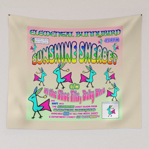 Item preview, Elemental Bunnybird: "Sunshine Sherbet" b/w "If the Shoe Fits, Baby Bird" (1967) designed and sold by SBVillard.