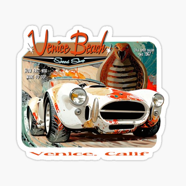 Venice Beach Speed Shop – Mystic Cobra Expressionist Muscle Car Art Sticker