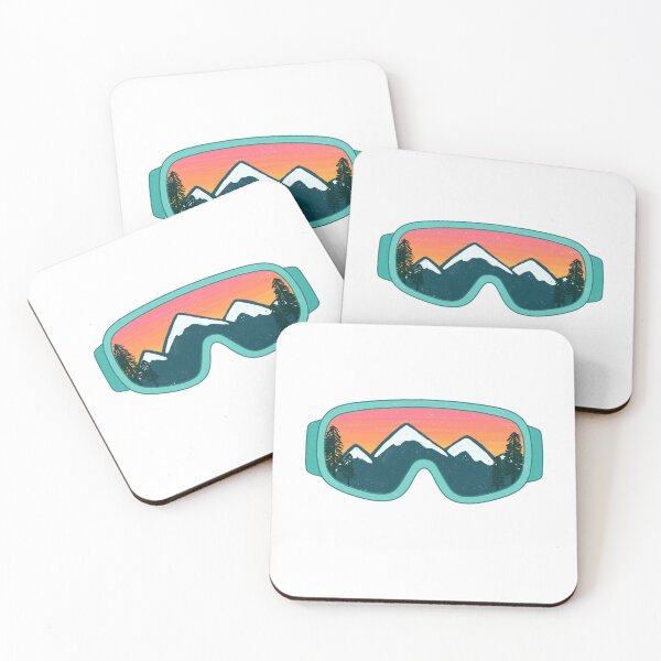 Item preview, Sunset Mountains Ski Goggles designed and sold by honeybutterfly.