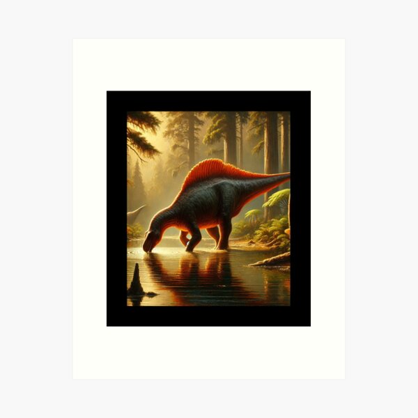Aperçu de l'œuvre sur le thème des dinosaures créée et vendue par TEEJAMBOREE.