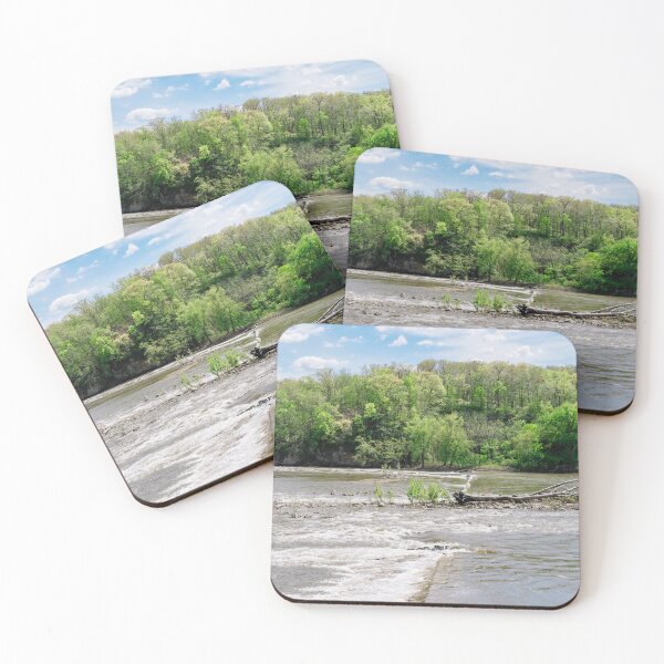 Item preview, Fallen Tree in River with Forest and Blue Sky in Background designed and sold by jconneryphoto.