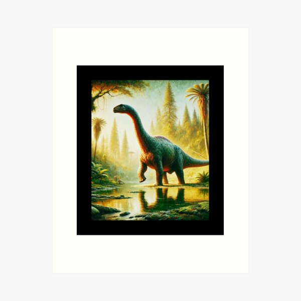 Aperçu de l'œuvre sur le thème des dinosaures créée et vendue par TEEJAMBOREE.