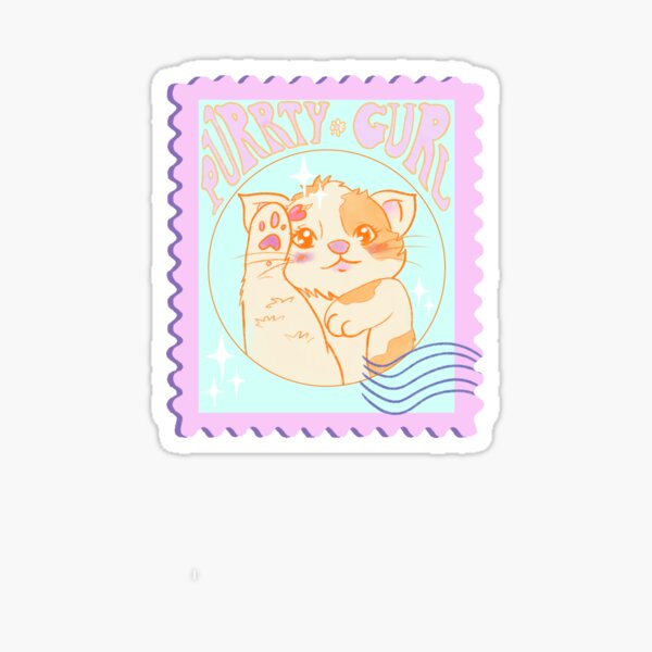 Item preview, PURR-ty Gurl Cat Stamp designed and sold by the-art-crysis.
