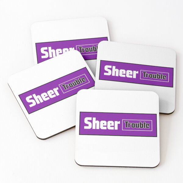 Item preview, Sheer Trouble Bumper Sticker - Purple with White Text designed and sold by Shabby Script Archive | Digital Designer .