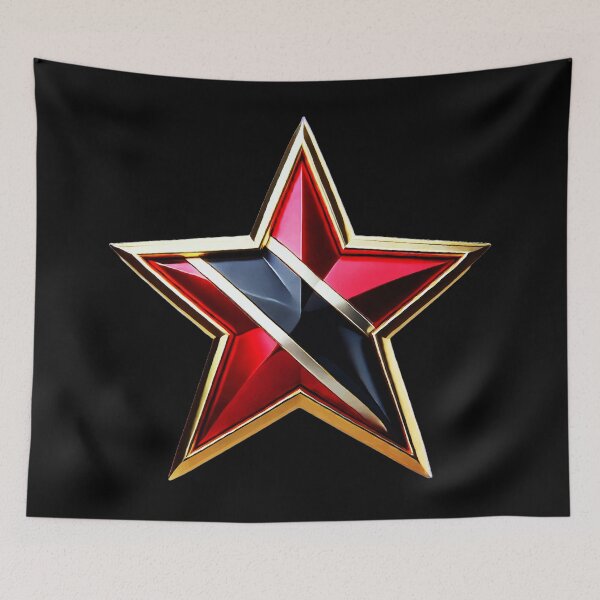 Item preview, Trinidad & Tobago Pride - Shiny Red, Black & White Flag Star Design designed and sold by Highlandkings.