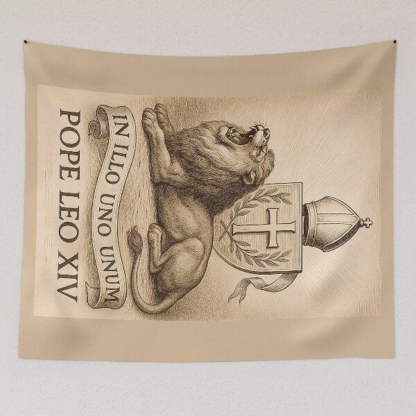Item preview, Pope Leo XIV – The Heraldic Lion designed and sold by SteadyRolling.