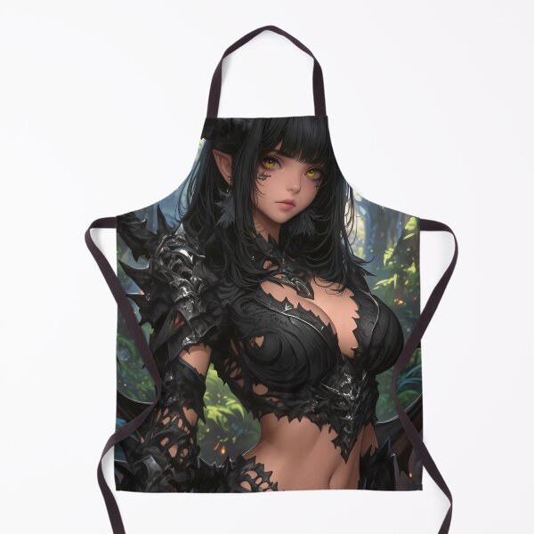 Item preview, Demon Girl Dark Forest Wearing Spiked Armor Horns designed and sold by mildaclairmo.