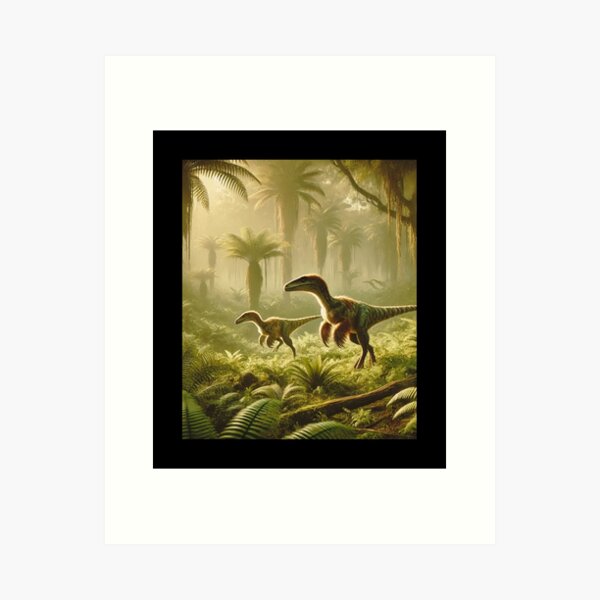 Aperçu de l'œuvre sur le thème des dinosaures créée et vendue par TEEJAMBOREE.