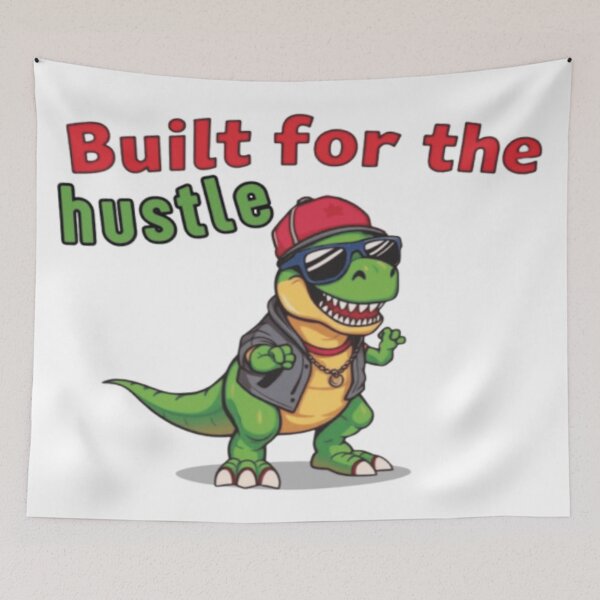 Item preview, Dino hustler, pursuing goals relentlessly. designed and sold by Mindful56.