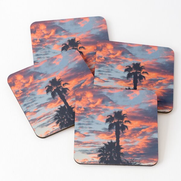 Item preview, Clouds Of Fire Sunset Over Palm Trees Silhouette designed and sold by DEC02.