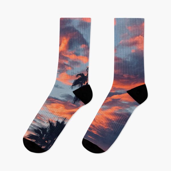 Item preview, Clouds Of Fire Sunset Over Palm Trees Silhouette designed and sold by DEC02.