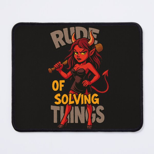 Item preview, “Rude Demon Girl - The Bold Way of Solving Things | Cartoon Art” designed and sold by Thaivi Design.