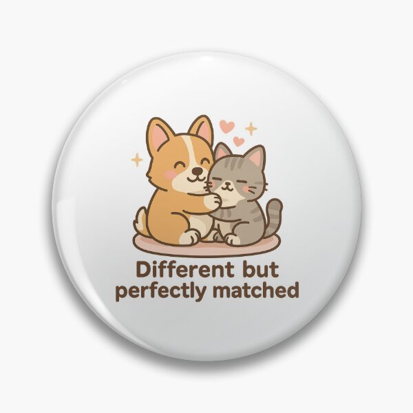 Item preview, Perfectly Matched – Corgi x Cat Love designed and sold by Daniel-DL.